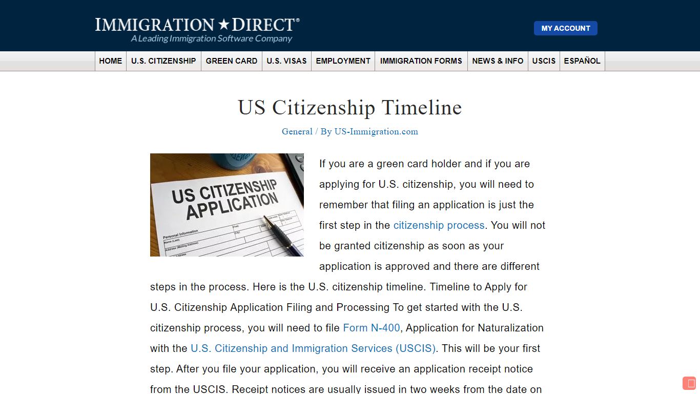 US Citizenship Timeline - US Immigration Blog